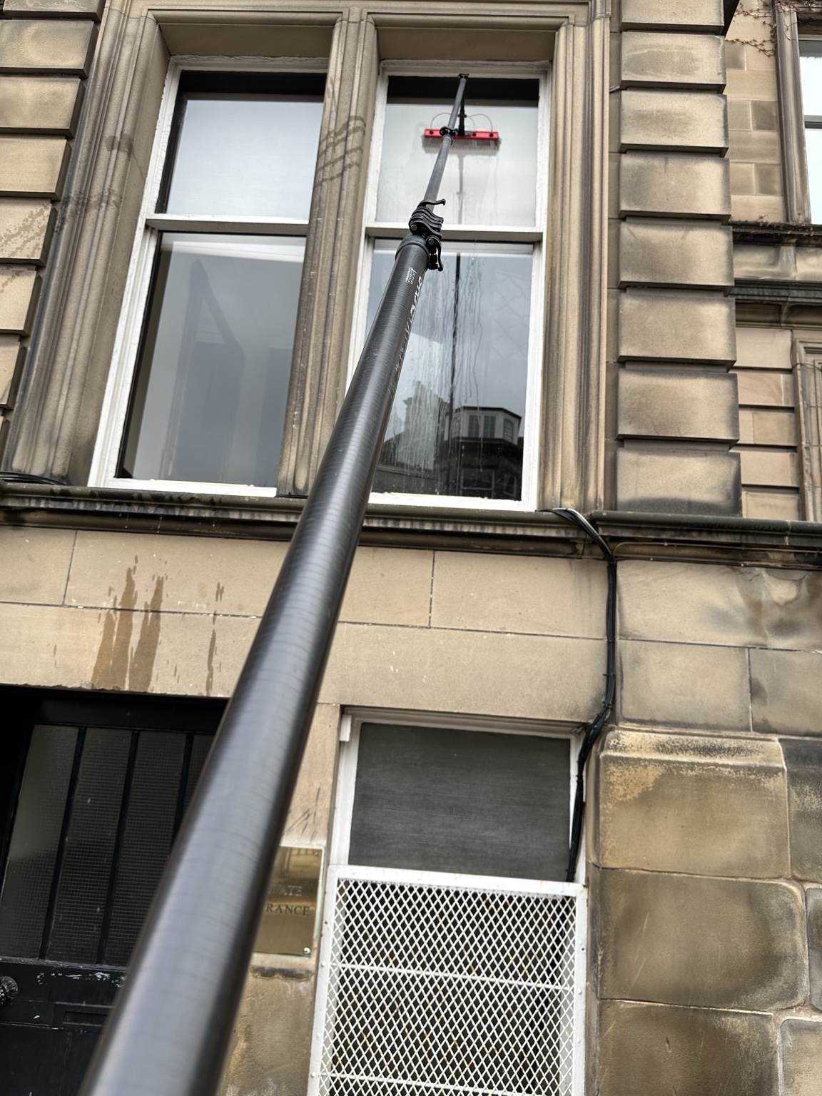 Traditional Edinburgh tenement window cleaning